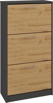 Produktbild von Schuhschrank mit Flügeltür SANDER – Eiche Artisan / Anthrazit