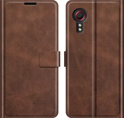 Produktbild von Samsung Galaxy Xcover 5 Hülle - Coverup Deluxe Klapphülle - Dunkelbraun