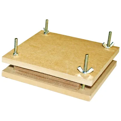 Produktbild von EDUPLAY 150-071 Blumenpresse, Holz, 14,5 x 14,5 x 4 cm, natur