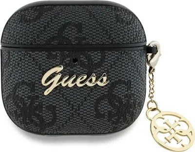 Produktbild von GUESS Schutzhülle für AirPods 4, Guess 4G Charm Collection Case, Schwarz