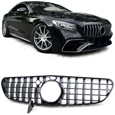 Productafbeelding van Chrome zwarte radiatorgrill voor Mercedes-Benz S63 Coupé C217 / Cabrio A217