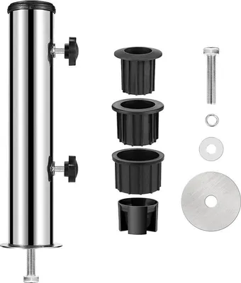Obrázek produktu pro INF Stojan na slunečník s jednou dírou, nerezová ocel, 30 cm, sada 5 kusů