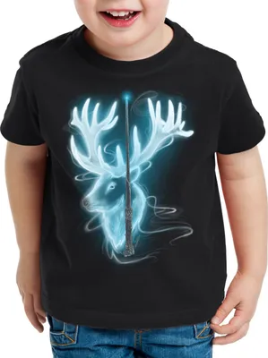 Produktbild von BaumwolleCloud Patronus Harry Kinder T-Shirt schule zauberei magic potter