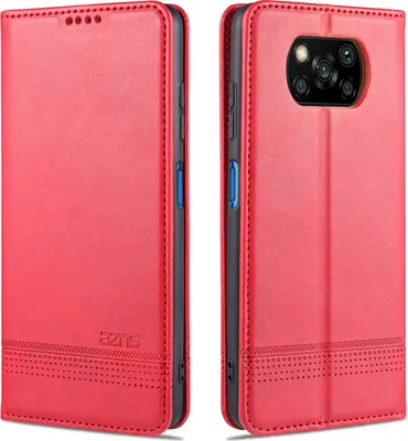 Produktbild von LaimTop LederHülle für Xiaomi Poco X3, Klapphüllen Brieftasche Magnetverschluss Ständer Schutzhülle für Xiaomi Poco X3 NFC / X3 Pro Rosa