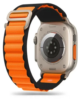 Zdjęcie produktu dla Tech-Protect watch strap Nylon Pro Apple Watch 42/44/45/49mm, black/orange