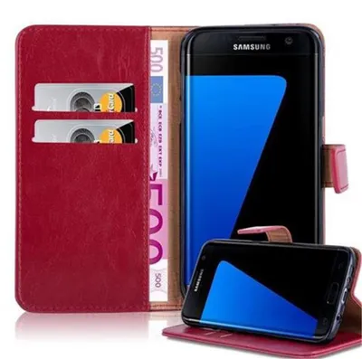 Image de Cadorabo Housse pour Samsung Galaxy S7 EDGE Housse en rouge Housse pour portable Book Case Etui Luxury