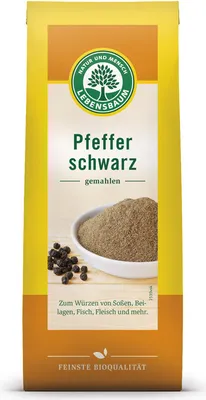 Produktbild von Schwarzer Pfeffer gemahlen 50g von Lebensbaum