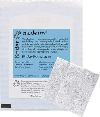 Produktbild von Aluderm Kinder Kompressen 6x6cm, 1 St. Kompressen