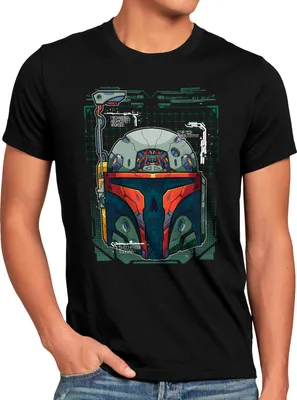 Produktbild von A.N.T. Fett Tech Herren T-Shirt yoda mando kopfgeldjäger