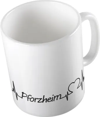 Produktbild von Huuraa Kaffeetasse Pforzheim Geschenk Tasse Weiß 330ml Pforzheim Präsent