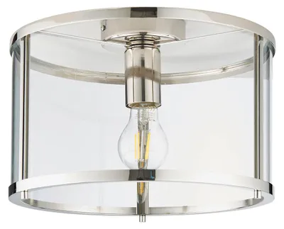 Immagine prodotto di Lampada a sospensione HOPTON in nichel, 1xE27x20W, vetro, dimensioni: 21,5x31x31 cm, IP20, Endon
