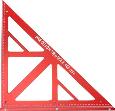 Produktbild von Holzarbeiten Dreieckslineal, hohe Präzision, Aluminiumlegierung Konstruktion, Rot