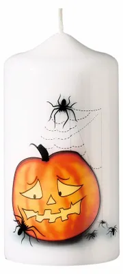Produktbild von Kerze Halloween "Spinne/Kürbis" 120 x Ø 60 mm