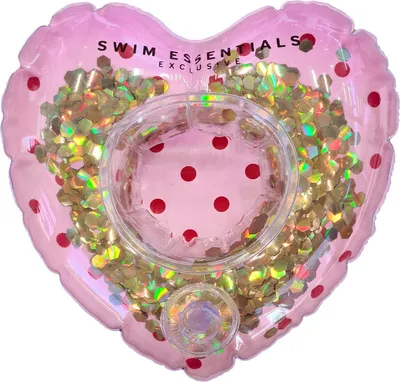 Produktbild von Swim Essentials Cup Holder Pink Herz mit Rot  Punkte 17 x 17 x 17 cm