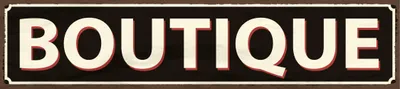 Produktbild von vianmo Blechschild 10x46 cm Boutique