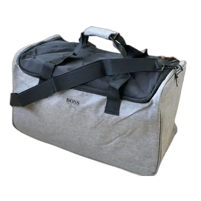 Imagen del producto de Bolso de viaje de fin de semana para hombre, marca Hugo Boss, modelo "Holdall", ideal para viajes cortos, gimnasio, en color  y gris