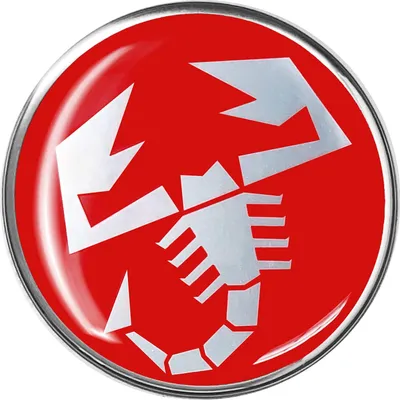 Produktbild von Abarth 3D Aufkleber Offizielle roter Skorpion, Durchmesser 44 mm