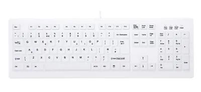 Productafbeelding van Contour Design Active Key AK-C8100F-UVS-W/UK, Volledige grootte (100%), Bekabeld, USB, Schaarmechanisme, QWERTY-indeling, Wit