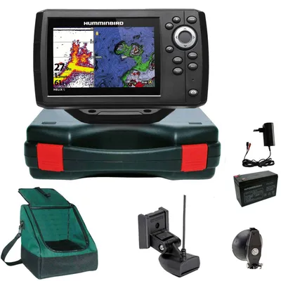 Produktbild von Humminbird Helix 5 Chirp GPS G3 GPS Kartenplotter Echolot Portabel Basic Plus- Komplett mit Geber