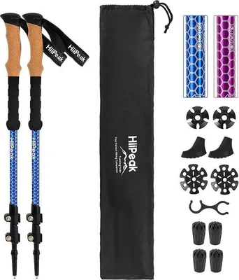 Produktbild von Famanu Nordic Walkingstöcke - Leicht, verstellbar und zusammenklappbar