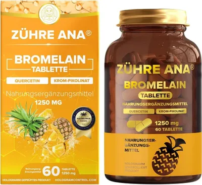 Immagine prodotto di Zühre Ana | Bromelina in capsule 1250 mg 60 capsule con estratto di ananas
