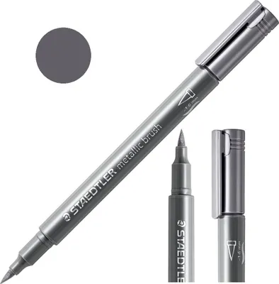 Image de STAEDTLER® 8321-81 Marqueur pinceau métallisé argent