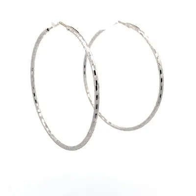 Produktbild von Creolen - Silber - Ø 56mm Facettiert