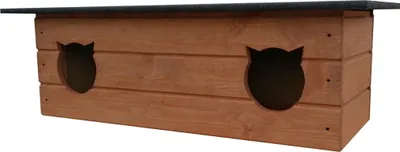 Produktbild von Doppeltes Katzenhaus Outdoor Katzenhöhle Katze Wetterfest Winterhaus 110x40
