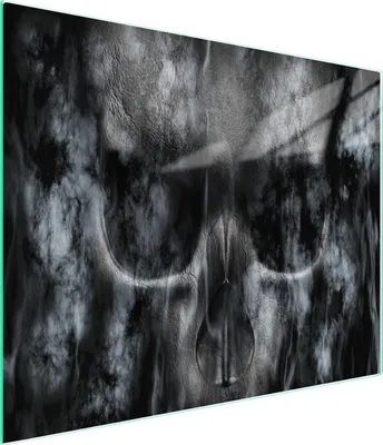Produktbild von Glasschneidebrett 52x30 Totenkopf