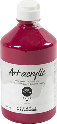 Immagine prodotto di Colore acrilico a pigmenti, rosso scuro, 500 ml