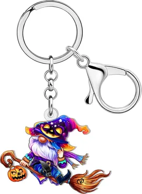 Productafbeelding van Sleutelhanger, Halloween, kabouter, acryl, 7 cm, Halloween accessoire