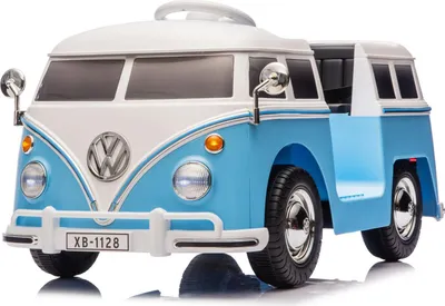 Obrázok produktu pre Oficiálne detské elektrické autíčko Volkswagen - modré a biele (3 až 8 rokov)