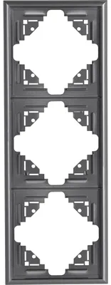 Produktbild von Kopp Abdeckrahmen 3-fach Malta, silber-anthrazit, 309315061