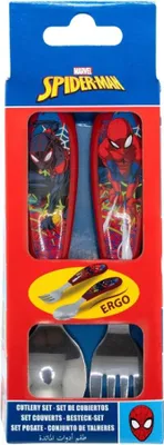 Image de Spiderman Moving Target Set de couverts Ergo en métal, 2 pièces