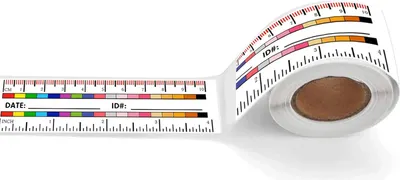 Produktbild von Selbstklebende Aufkleber mit Wundmesswerkzeugen, 100 Stück, Wundmesslineal, medizinisches Lineal, Körpermesswerkzeug zur Wundmessung, Maßband, Linealaufkleber