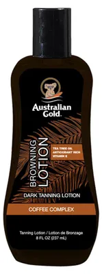 Produktbild von Australian Gold Kaffeekomplex Bräunungslotion 237ml - Intensiv Bronze-Pflege für Geschmeidige Haut, Schnell Einziehend, Natürliche Inhaltsstoffe, Parabenfrei, Ideal Zum Sonnenbaden und Solarium