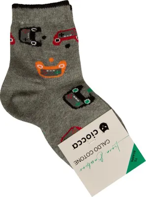 Obrázek produktu pro Dětské ponožky CIOCCA, pár teplých chlapeckých bavlněných ponožek, č. výrobku 4/003, velikost 1–2/4 – velikost bot 23–28, 80 % bavlna, 19 % polyamid, 1 % Elastan