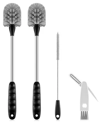 Produktbild von Flaschenbürsten Set mit Strohhalm- und Deckelreiniger, Grau