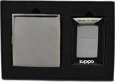 Produktbild von Stilvolles Zippo Set: Ebony Feuerzeug & Etui