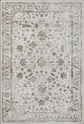 Produktbild von Teppich Mila, Orientalisch Vintage, Polyester, Kurzflor, Creme, für Wohnzimmer, in runder & rechteckiger Form, 2,0 m Breite, 0,8 cm Stärke, saugrobotergeeignet