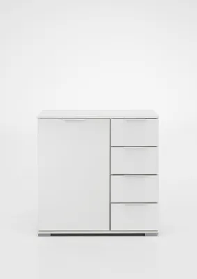 Produktbild von Kombikommode "Nadja" in WEISS mit 4 Schubladen. Abmessungen (BxH) 81x83 cm