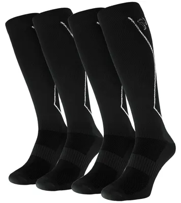 Produktbild von Kompressions-Laufsocken 2 Paar Damen & Herren Schwarz 43/46 atmungsaktiv