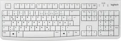 Productafbeelding van Logitech toetsenbord K120 voor zakelijk gebruik - USB, wit. (Modelnummer: 920-003626)