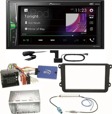 Produktbild von Pioneer DMH-A3300DAB Bluetooth MP3 Einbauset für Seat Alhambra Altea XL Leon