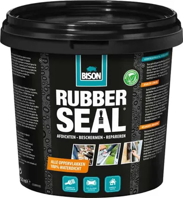 Produktbild von Bison Rubber Seal, 750 ml, Kautschuk-Dichtstoff, Für die Nutzung im Innenbereich geeignet, Für die Nutzung im Außenbereich geeignet, Schwarz, 1 Stück(e)