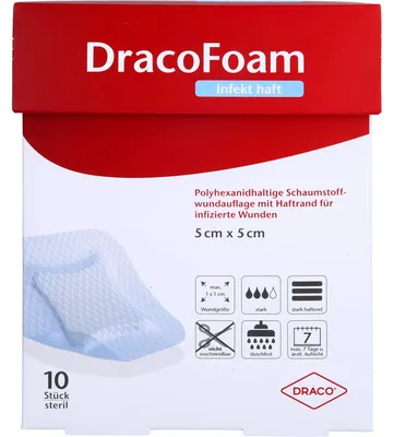 Zdjęcie produktu dla DracoFoam Infekt opatrunek piankowy na zakażone rany, 10 szt. VER