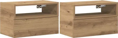 Obrázek produktu pro Nástěnné noční stolky 2 ks dub artisan 45x26x28,5 cm