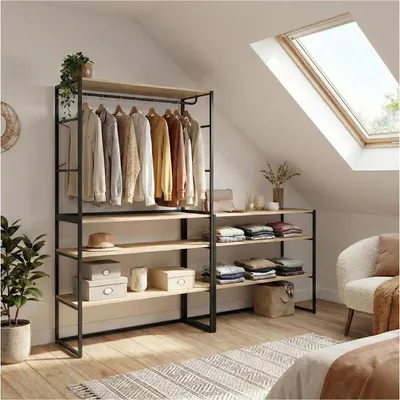 Produktbild von 3er-Set modulare Dachboden-Kleiderständer 300x85cm KADRA