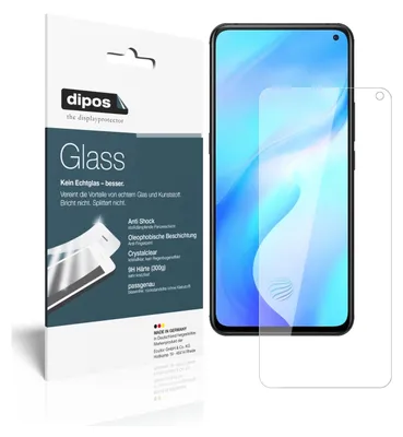 Produktbild von 2x Schutzfolie für Vivo X30 Pro - Anti-Shock 9H Folie dipos Glass Kunststoffglas