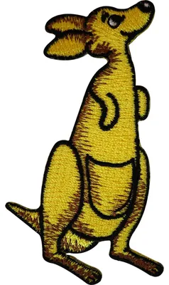 Känguru-Bügelpatch, Stickerei, 4,7 x 7,5 cm, 1 Stück